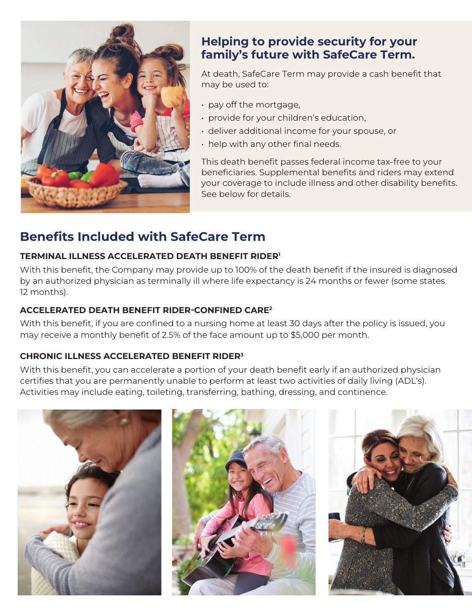 SafeCare Term brochure page 2