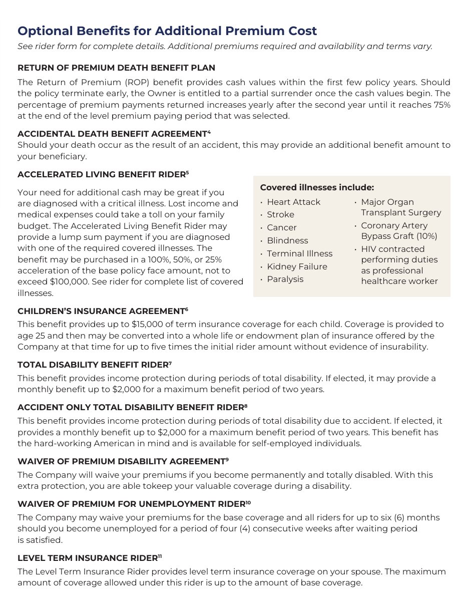 SafeCare Term brochure page 3